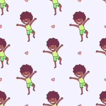 Vector cartoon seamless pattern Stock Illustration