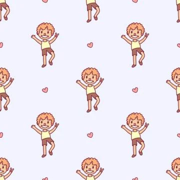 Vector cartoon seamless pattern Illustrazione stock