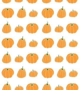 Vector cartoon seamless pattern with pumpkin. Halloween background Illustrazione stock