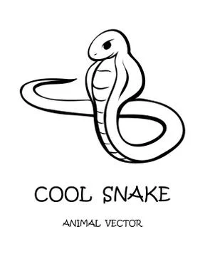 Vector of cartoon snake eps 10. Stock Illustration