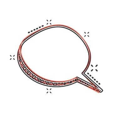 Vector cartoon speech bubble icon in comic style. Hand drawn speech bubble si Stock Illustration
