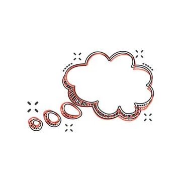Vector cartoon speech bubble icon in comic style. Hand drawn speech bubble si Stock Illustration