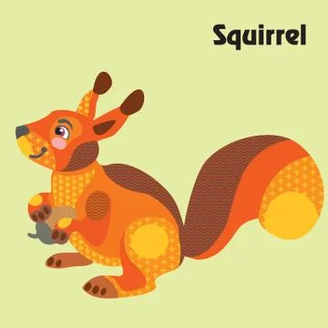 Vector cartoon squirrel Illustrazione stock