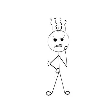 Vector cartoon stick figure or character illustration Stock Illustration