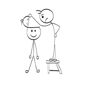 Vector cartoon stick figure or character illustration Stock Illustration