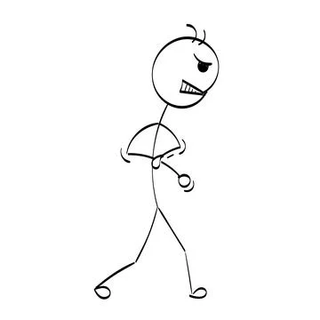 Vector cartoon stick figure or character illustration Stock Illustration