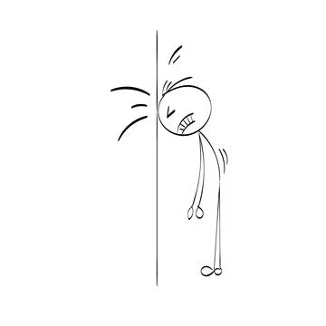 Vector cartoon stick figure or character illustration Stock Illustration