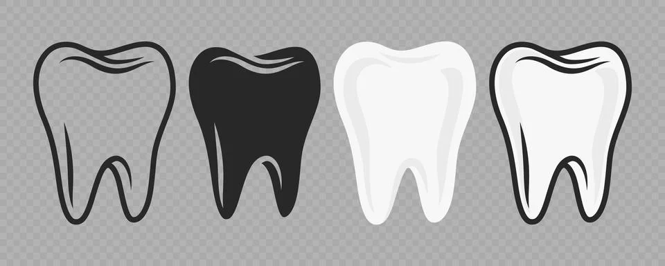 Vector Cartoon Tooth. Design Template for Promoting Dental Care and Toothpaste Stock Illustration