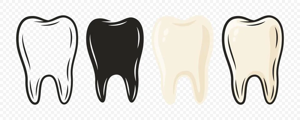 Vector Cartoon Tooth. Design Template for Promoting Dental Care and Toothpaste Stock Illustration