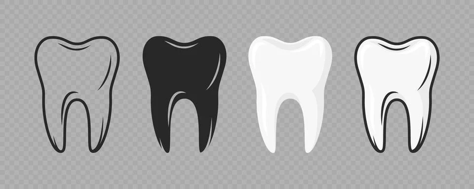 Vector Cartoon Tooth. Design Template for Promoting Dental Care and Toothpaste Stock Illustration