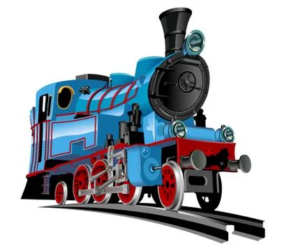 Vector cartoon train Stock Illustration