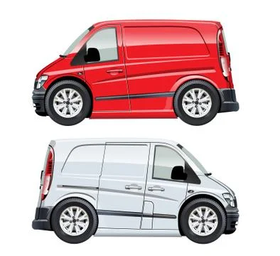 Vector Cartoon van Stock Illustration
