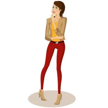 Vector cartoon woman Stock Illustration