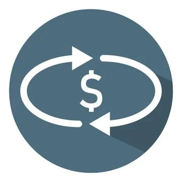 Vector Cashback Money Icon. Transfer, Convert, Exchange. Vector illustration. Stock Illustration
