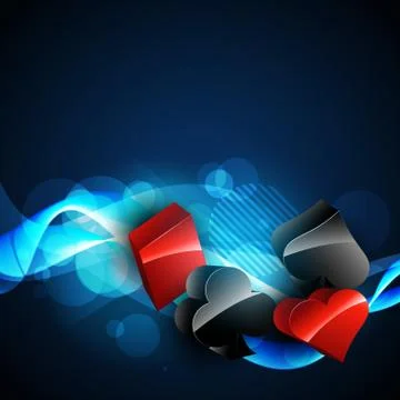 Vector casino card elements Stock Illustration