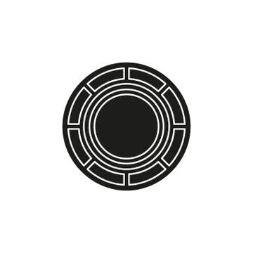 Vector casino chips, casino chips isolated Illustrazione stock