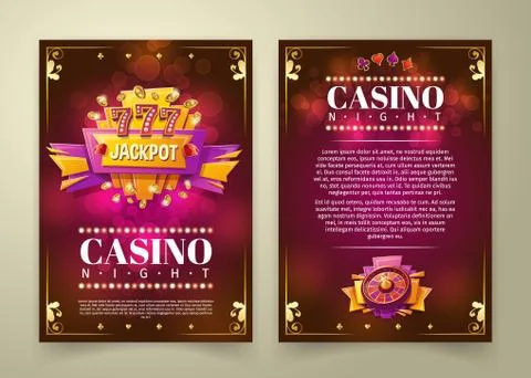 Vector casino flyer, banner Stock-Illustration