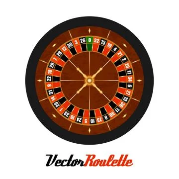 Vector Casino Gambling Roulette Wheel. Stock Illustration