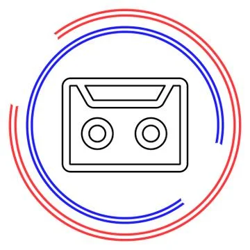 Vector cassette tape illustration Stock Illustration