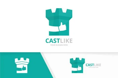 Vector castle and like logo combination. Tower and best symbol or icon. Unique Stock Illustration