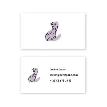 Vector cat in bold line style . Editable illustration Stock Illustration