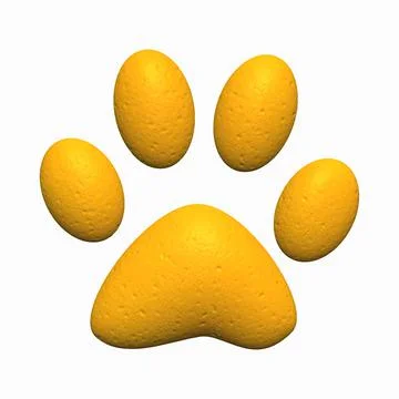 Vector cat footprint. Vector animal foot paw. Footprint imprint. Stock Illustration