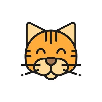 Vector cat, pet, animal flat color icon. Stock-Illustration