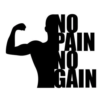 Vector of Catchword "No Pain No Gain" Stock Illustration