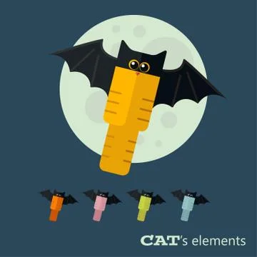 Vector cats elements Stock Illustration