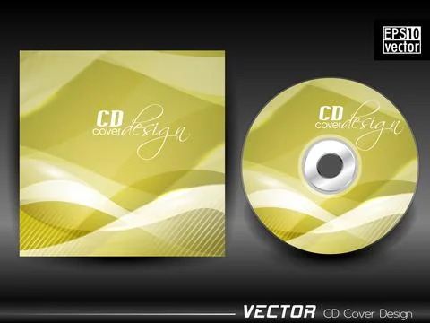 Vector CD cover design. Illustrazione stock