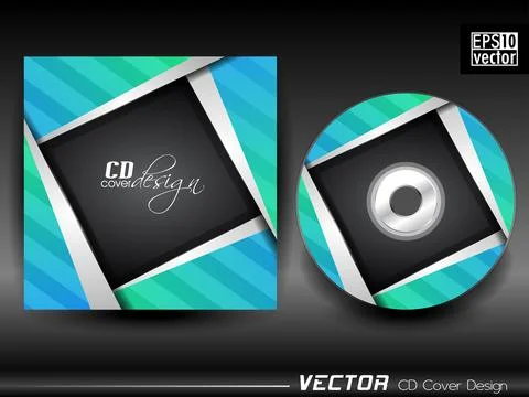 Vector CD cover design. Illustrazione stock