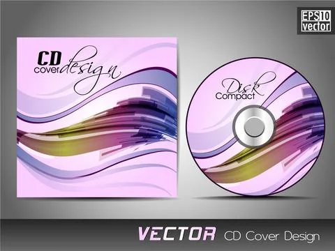 Vector CD cover design template with copy space. EPS 10 Stock Illustration