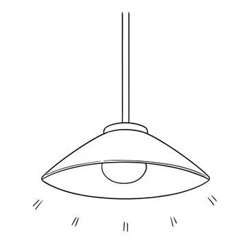 Vector of ceiling lamp Stock Illustration