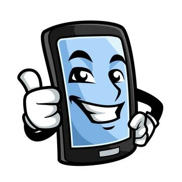 Vector Cell Mobile Mascot illustration Stock Illustration