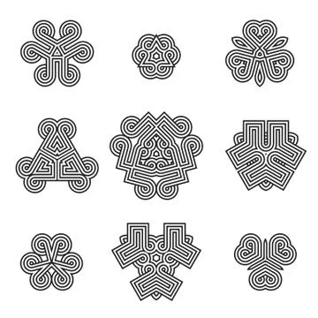 Vector celtic decoration design elements. Stock Illustration