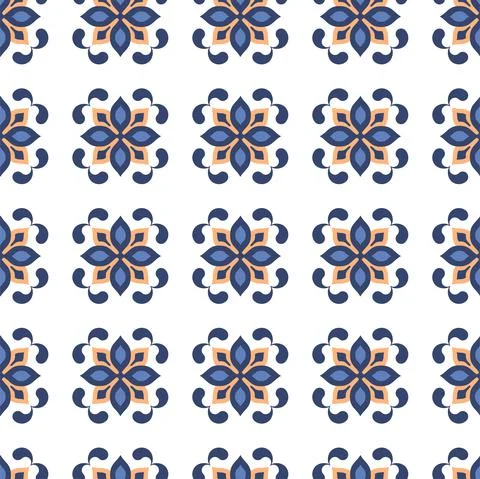 Vector. Ceramic dishes, folk ornament. Blue. Illustrazione stock