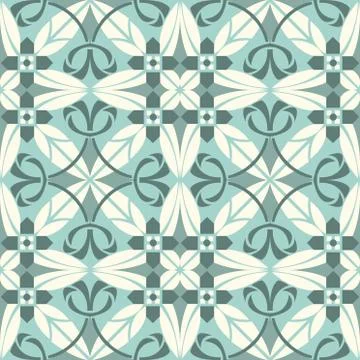 Vector ceramic tiles with seamless pattern Stock Illustration