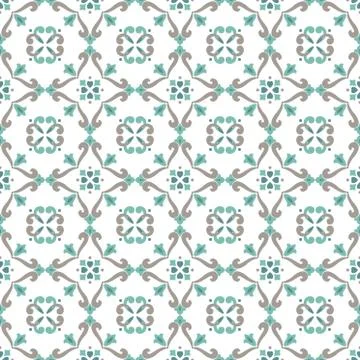 Vector ceramic tiles with seamless pattern Stock Illustration