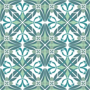Vector ceramic tiles with seamless pattern Illustrazione stock