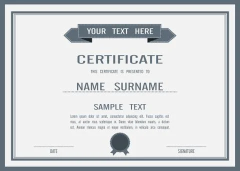 Vector certificate template Stock Illustration