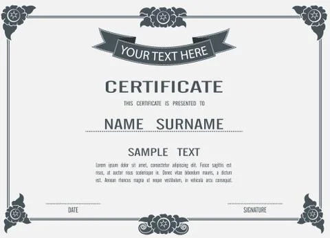 Vector certificate template Stock Illustration