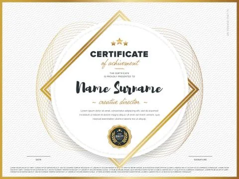 Vector certificate template Stock Illustration