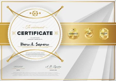 Vector certificate template Stock Illustration