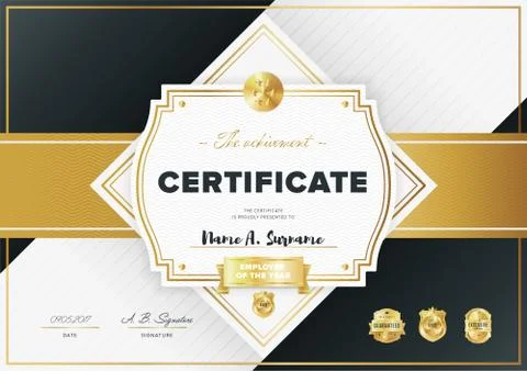 Vector certificate template Stock Illustration