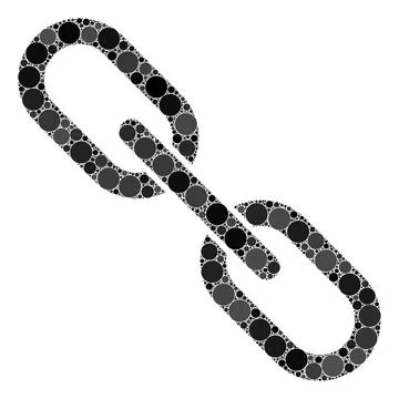 Vector Chain Composition of Small Circles Ilustración de archivo