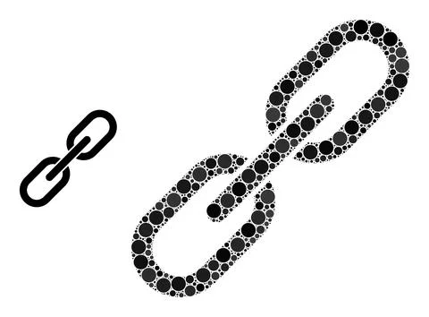 Vector Chain Composition of Small Circles Illustrazione stock