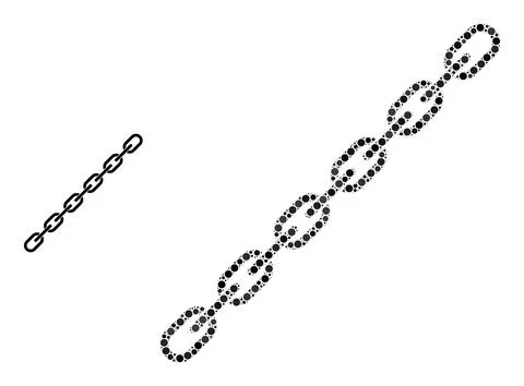Vector Chain Composition of Small Circles Ilustración de archivo
