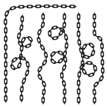 Vector chain pattern. Black chain background Illustrazione stock
