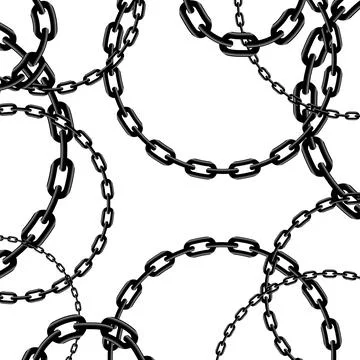 Vector chain pattern. Black chain background Stock Illustration