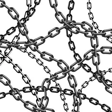 Vector chain pattern. Black chain background Stock Illustration